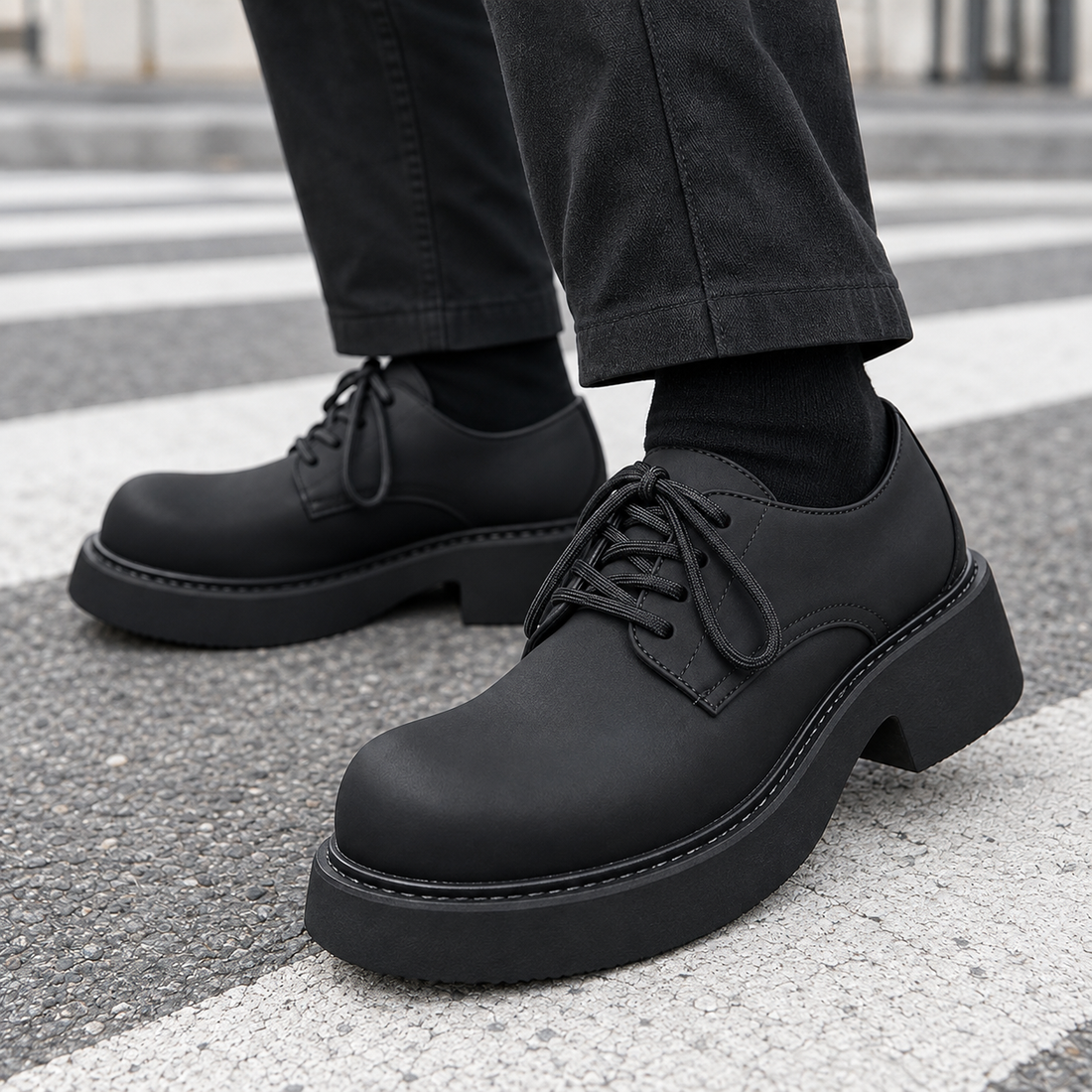 Parisi Platform Derby Shoes - Lead Product Detail