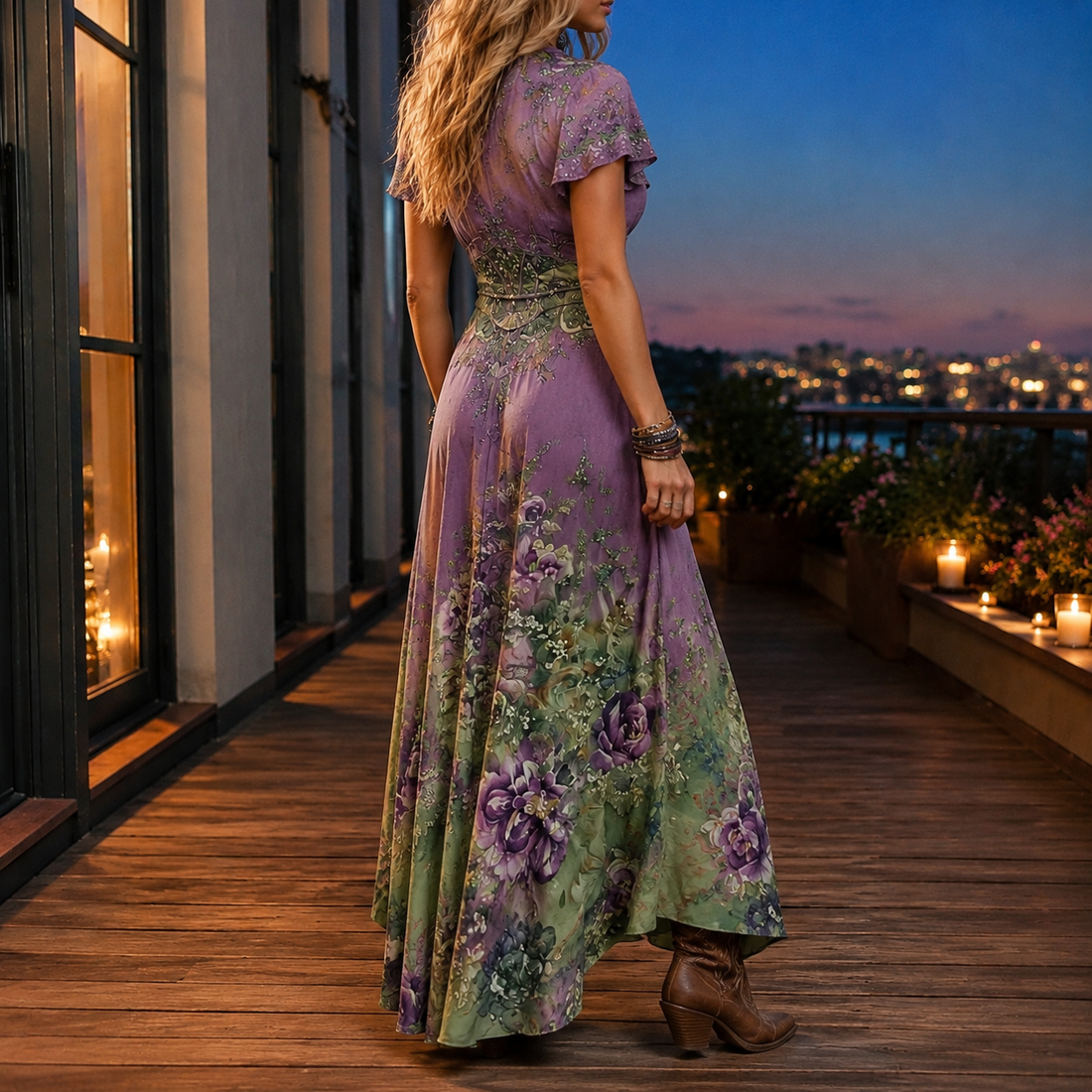 Liliana Floral Maxi Dress - Lead Alternate View