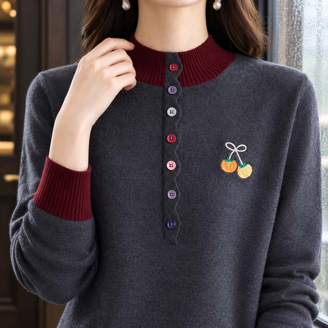 Ashley-Hope Mock Neck Sweater - Lead Product Detail