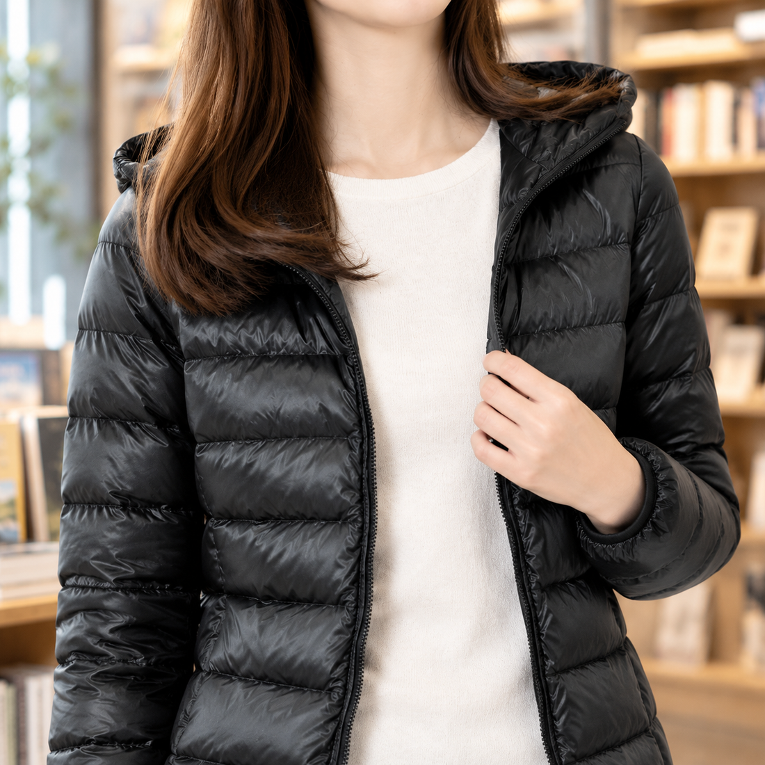 Thomasina Cashmere Puffer Jacket - Lead Product Detail
