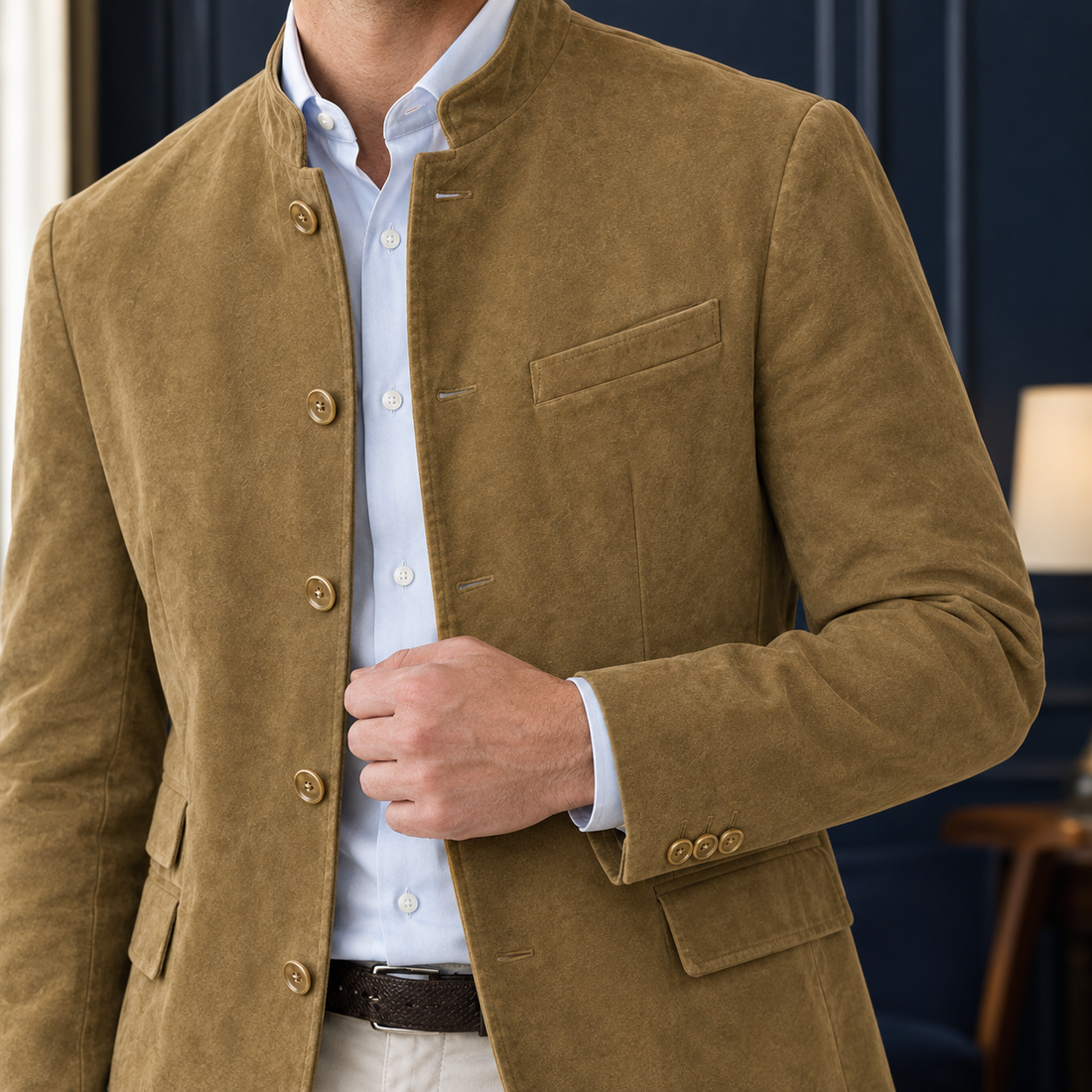 Carter-Tate Stand Collar Blazer - Lead Product Detail
