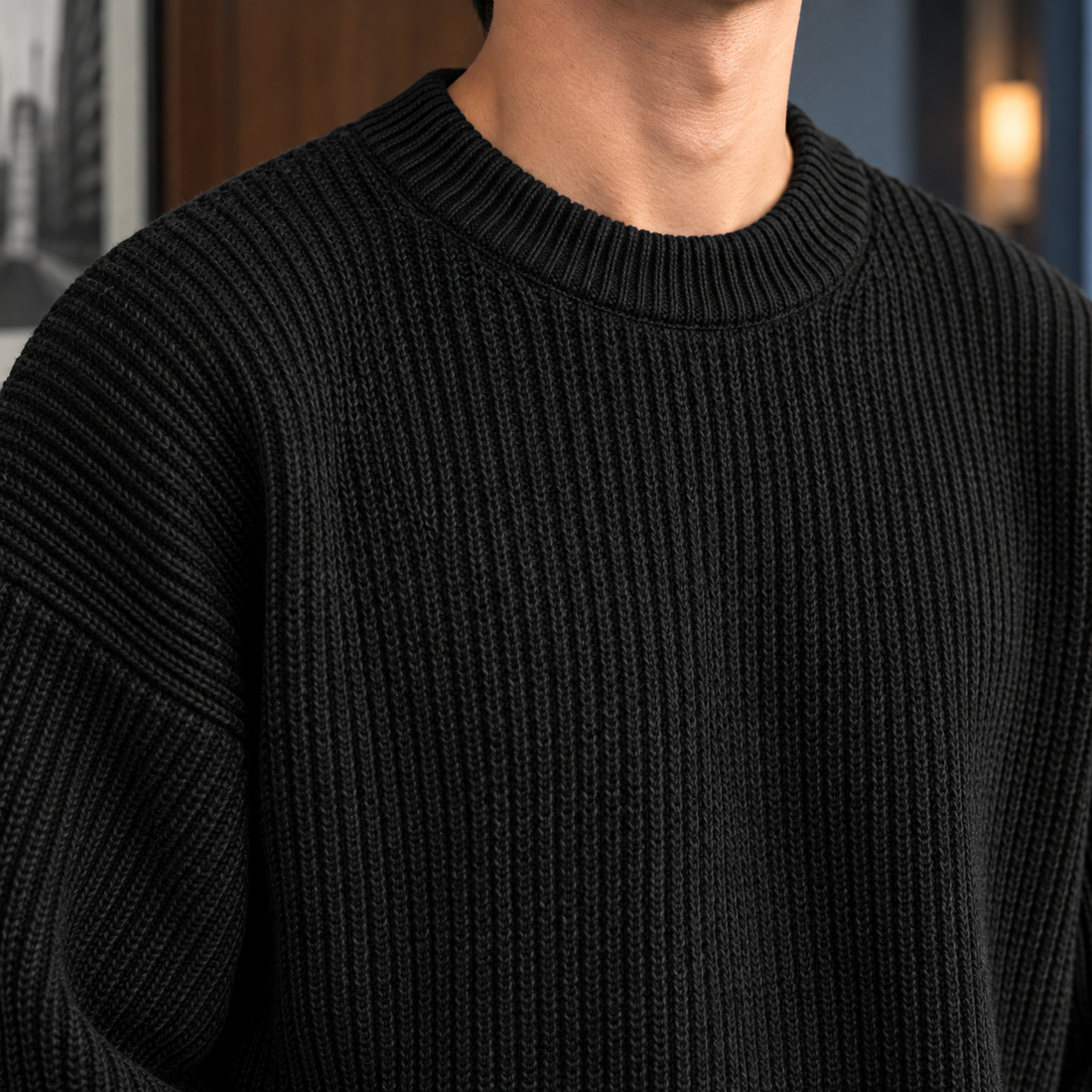 Dominic Ribbed Sweater - Lead Product Detail