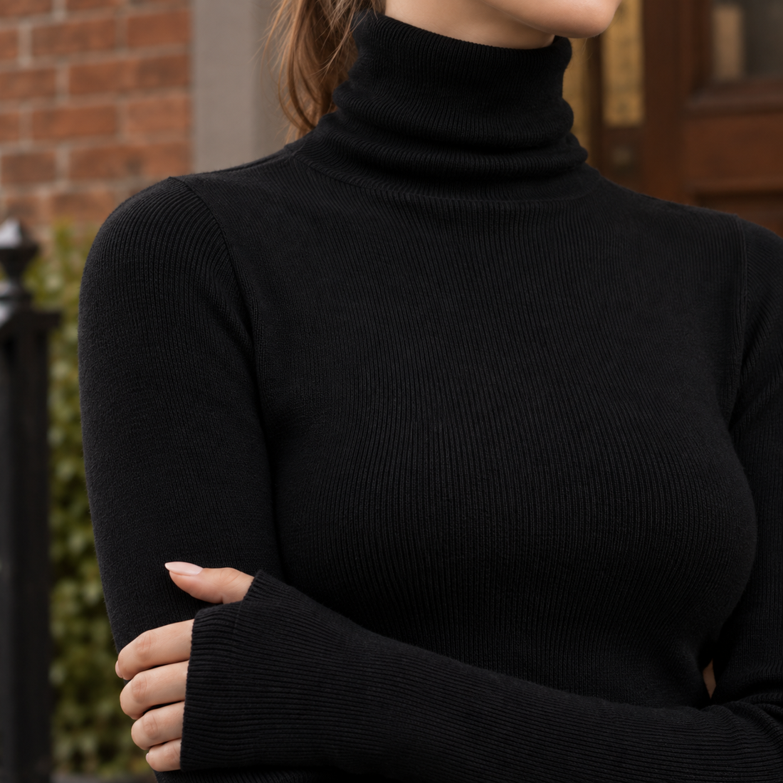 Tara Ribbed Turtleneck Sweater - Lead Product Detail