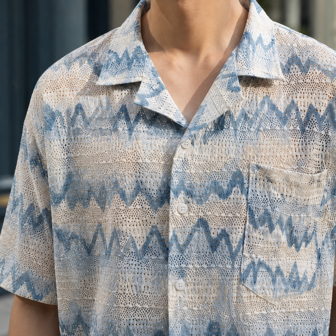 Sander Camp Collar Shirt - Lead Product Detail