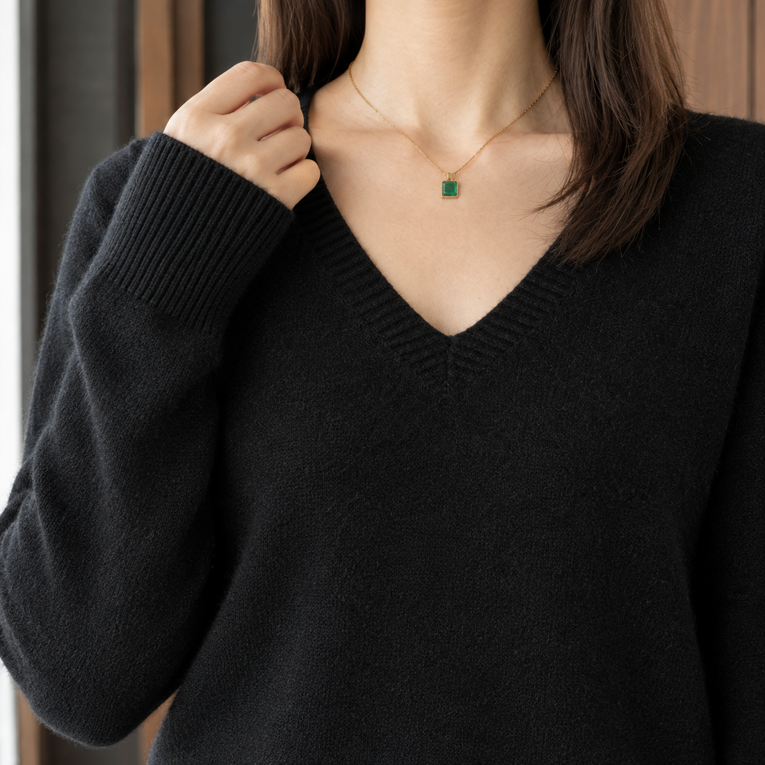 Melanie V-Neck Sweater - Lead Product Detail