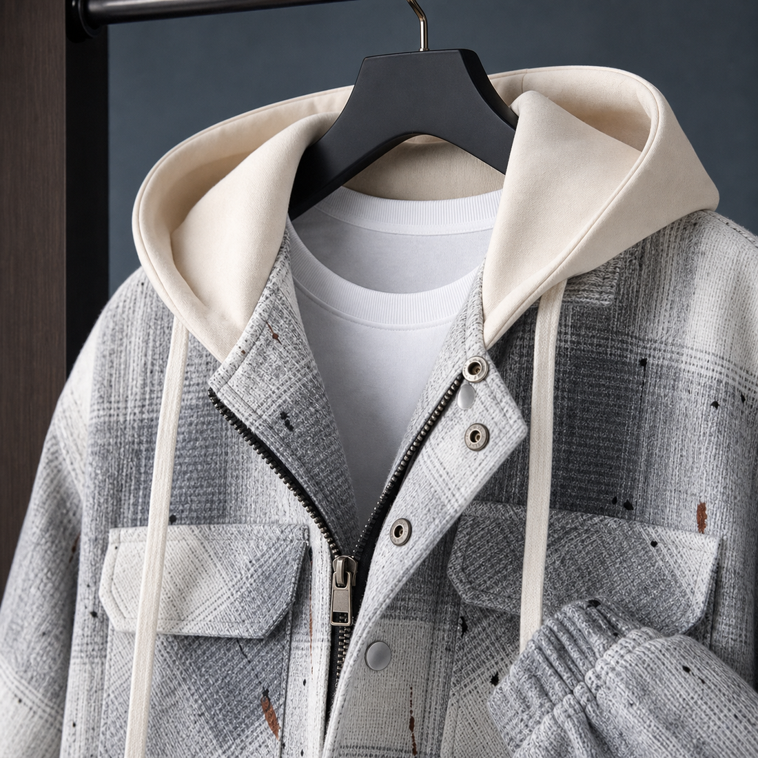 Simon-Flynn Hooded Jacket - Lead Product Detail