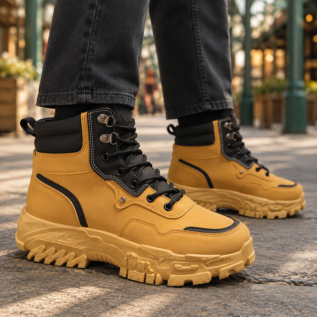Piccini Chunky Sole Boots - Lead Product Detail