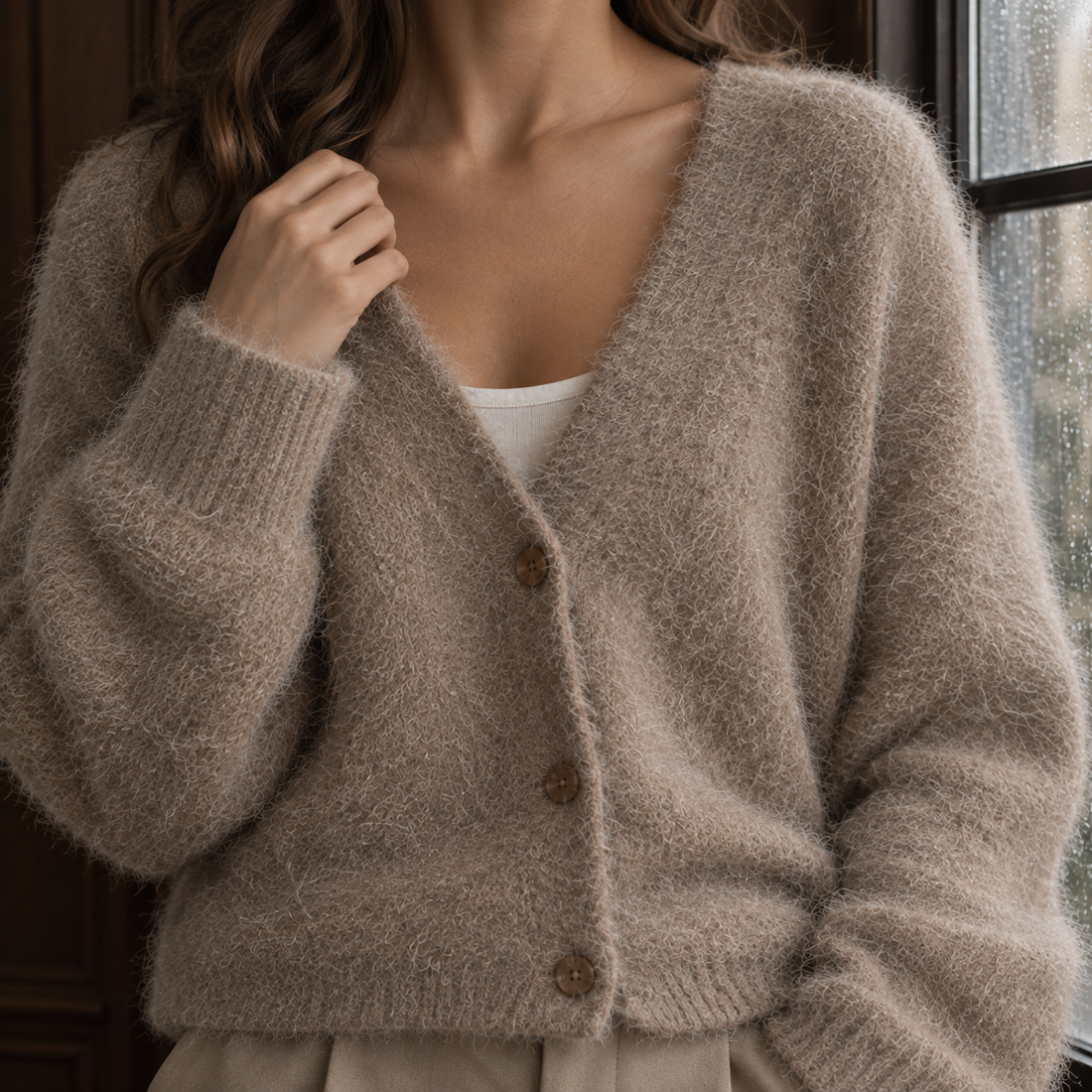 Eliza V Neck Cardigan - Lead Product Detail
