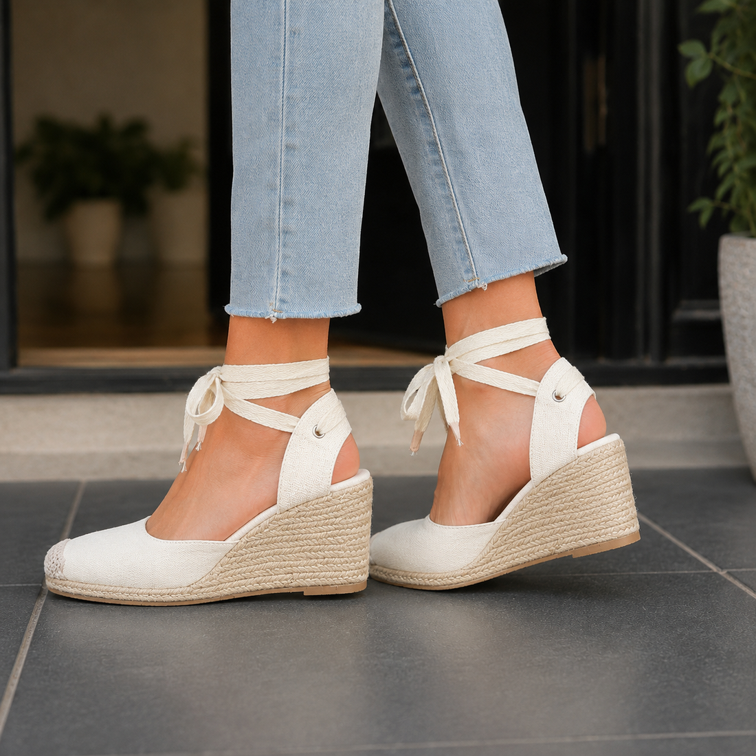 Gori Wedge Sandals - Lead Alternate View