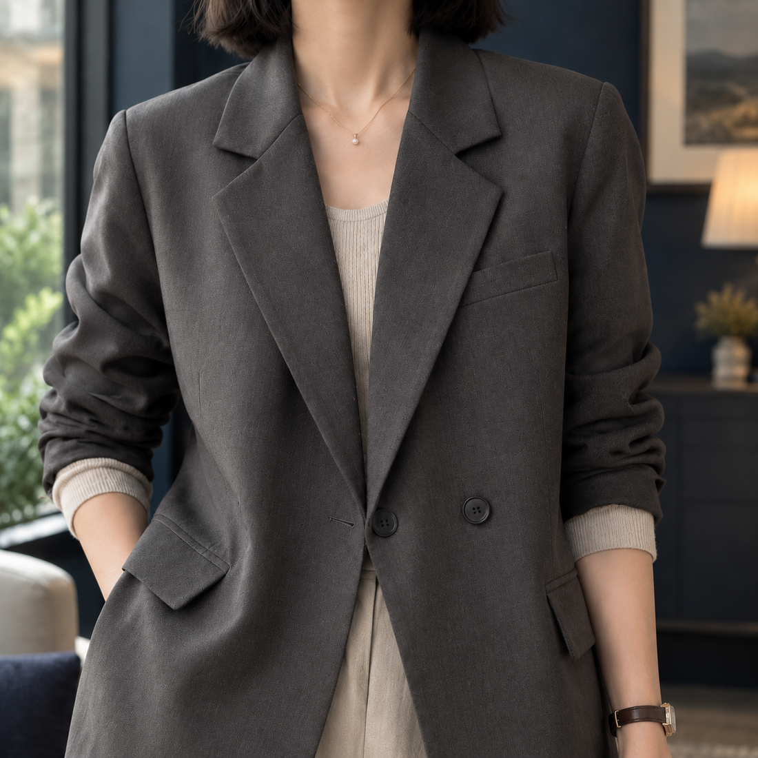 Ottilia Relaxed Blazer - Lead Product Detail