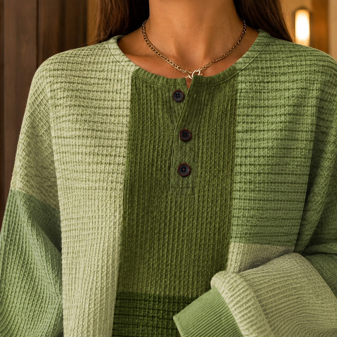 Adeline-Elise Color Block Sweater - Lead Product Detail