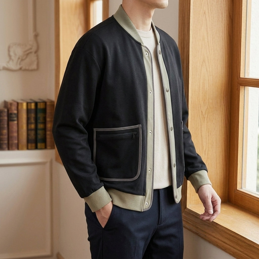 Hadrian Contrast Jacket - Lead Alternate View