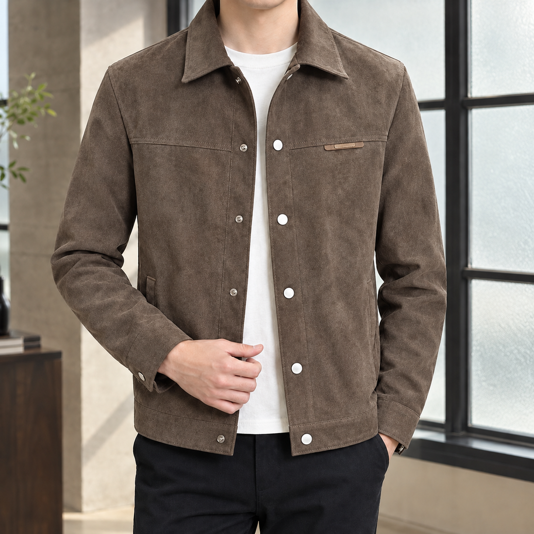 Oswin Snap Jacket - Brown