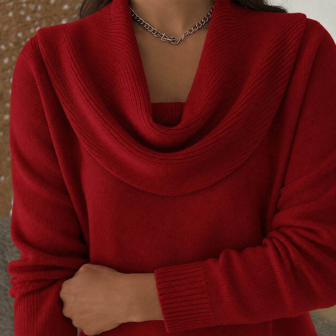 Stellan Cowl Sweater - Lead Product Detail