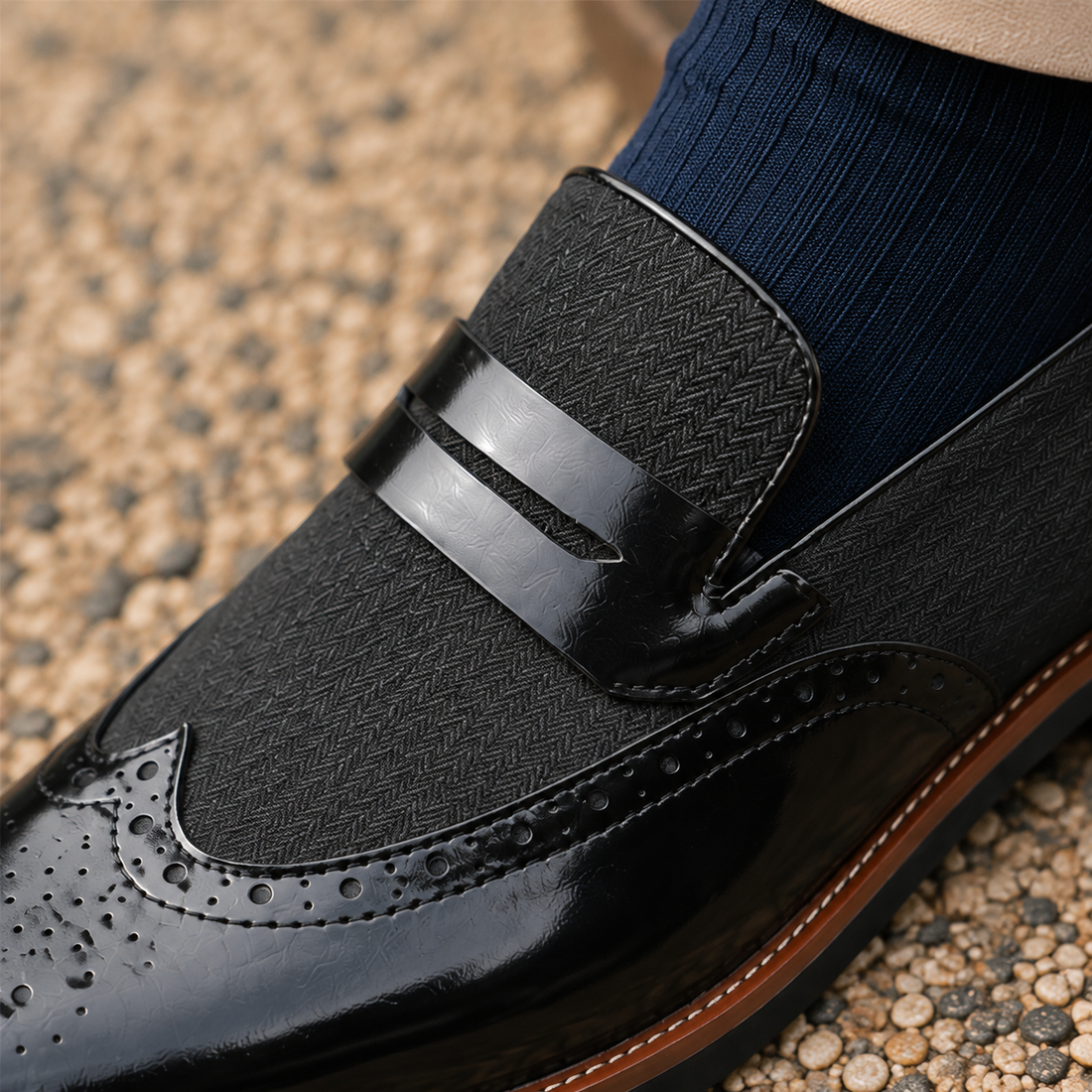 Amadori Leather Penny Loafers - Lead Product Detail