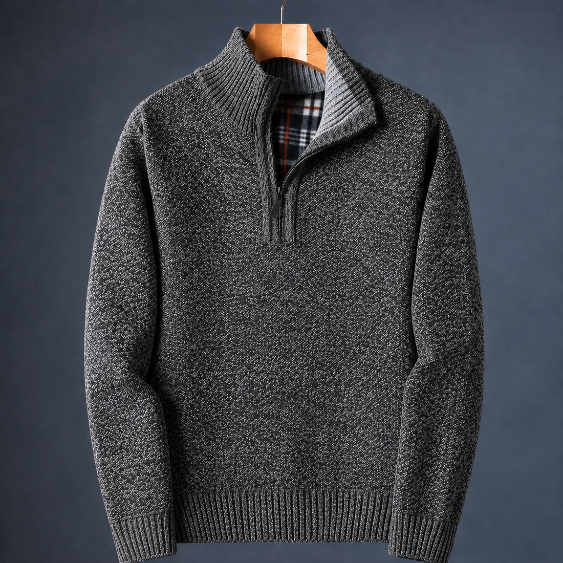 Torin Quarter-Zip Sweater - Dark Gray