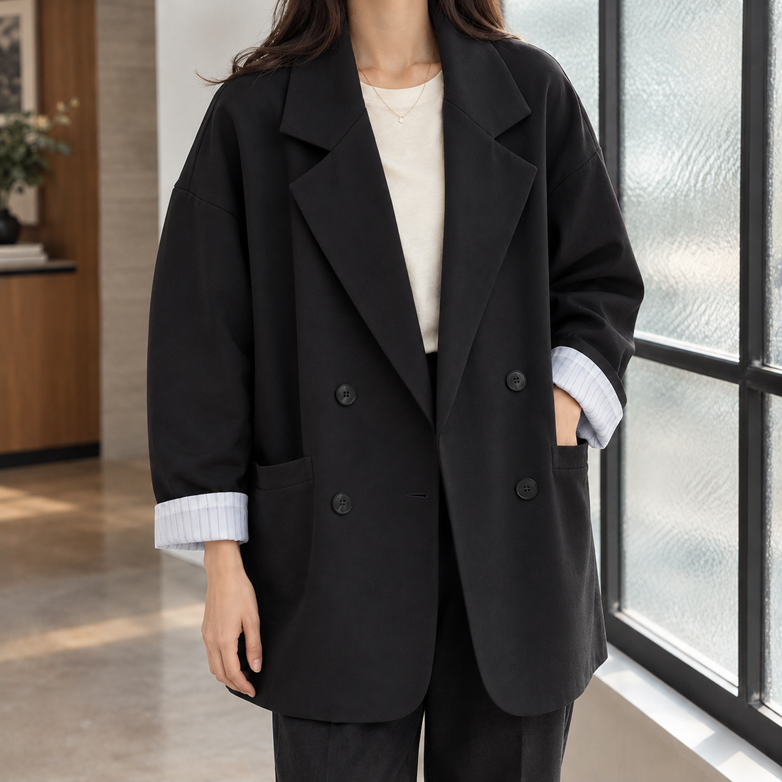 Isabeau-June Relaxed Blazer - Black