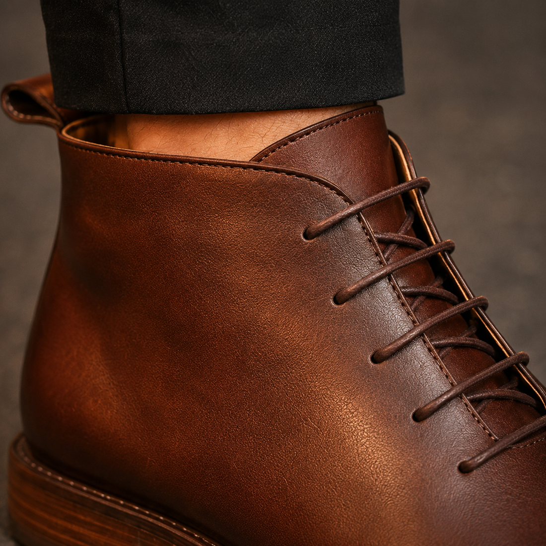 Gallardo Leather Ankle Boots - Lead Product Detail