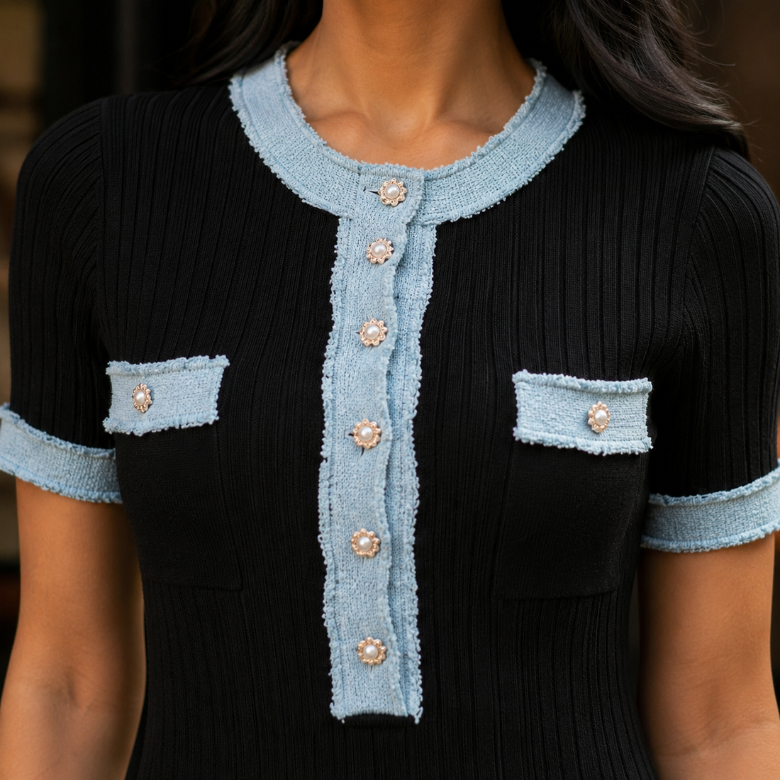 Estella Ribbed Midi Dress - Lead Product Detail