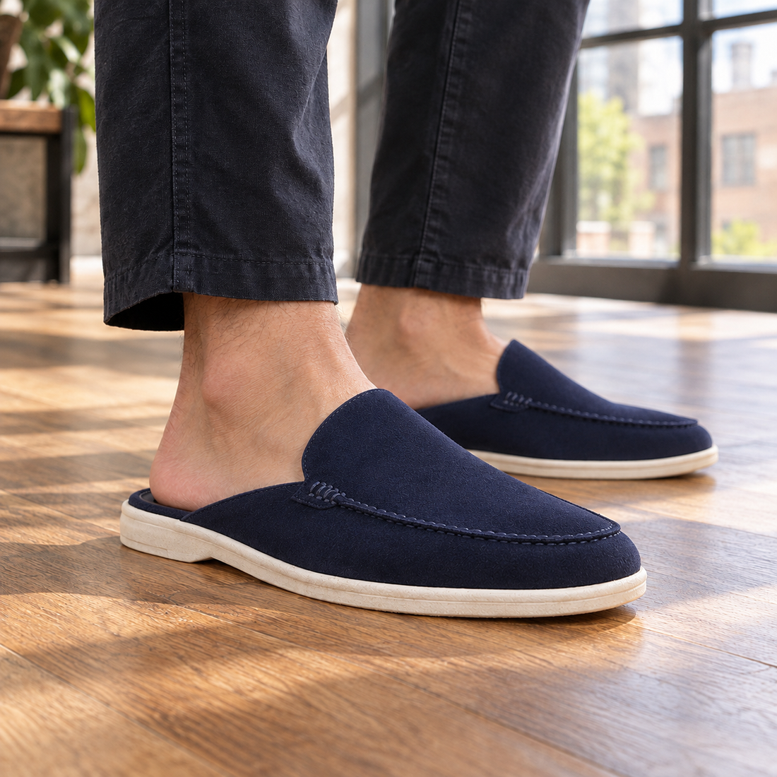 Cordoni Backless Loafers - Dark Blue