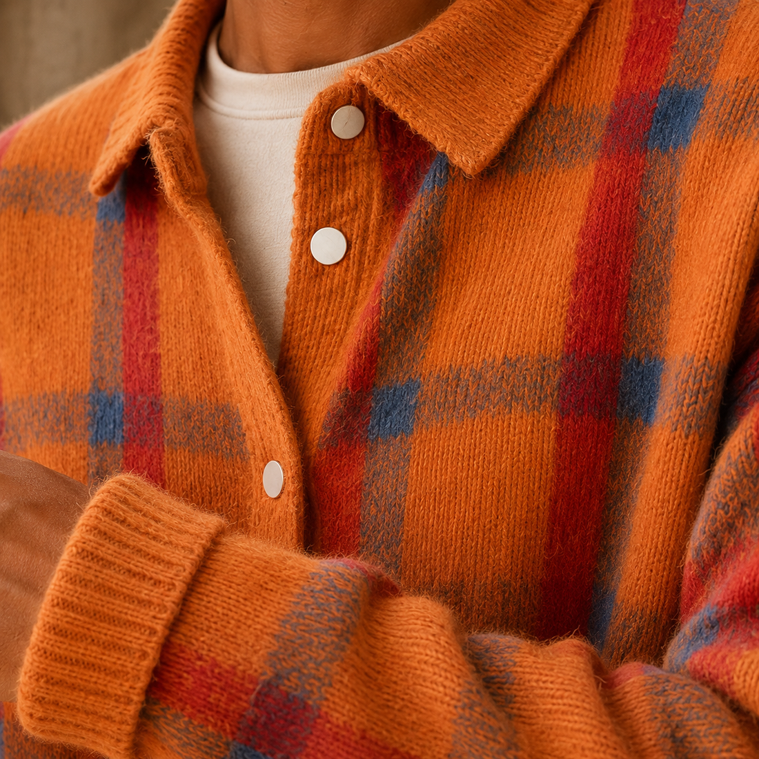 Valentin Plaid Cardigan - Lead Product Detail
