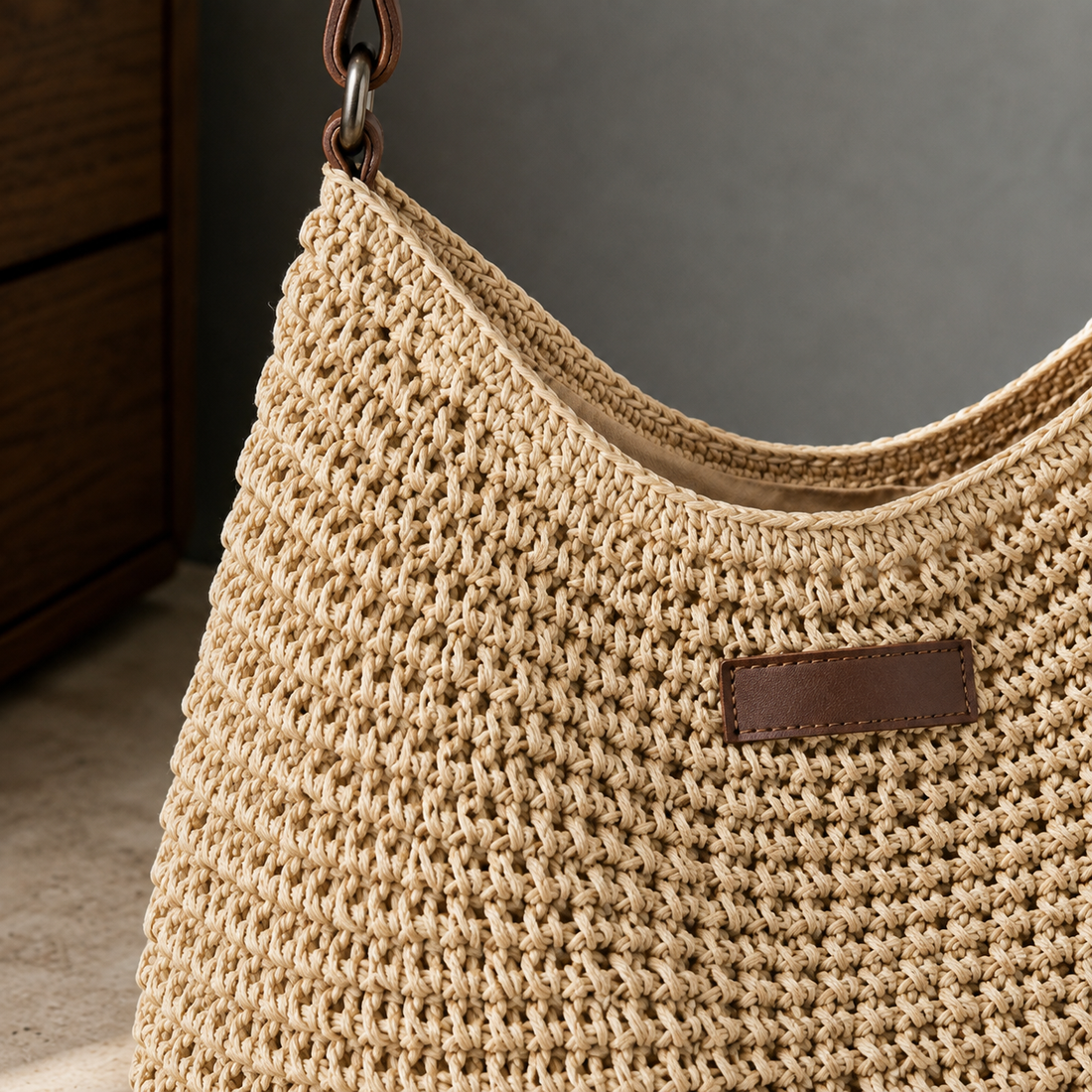 Ferrara Woven Shoulder Bag - Lead Product Detail
