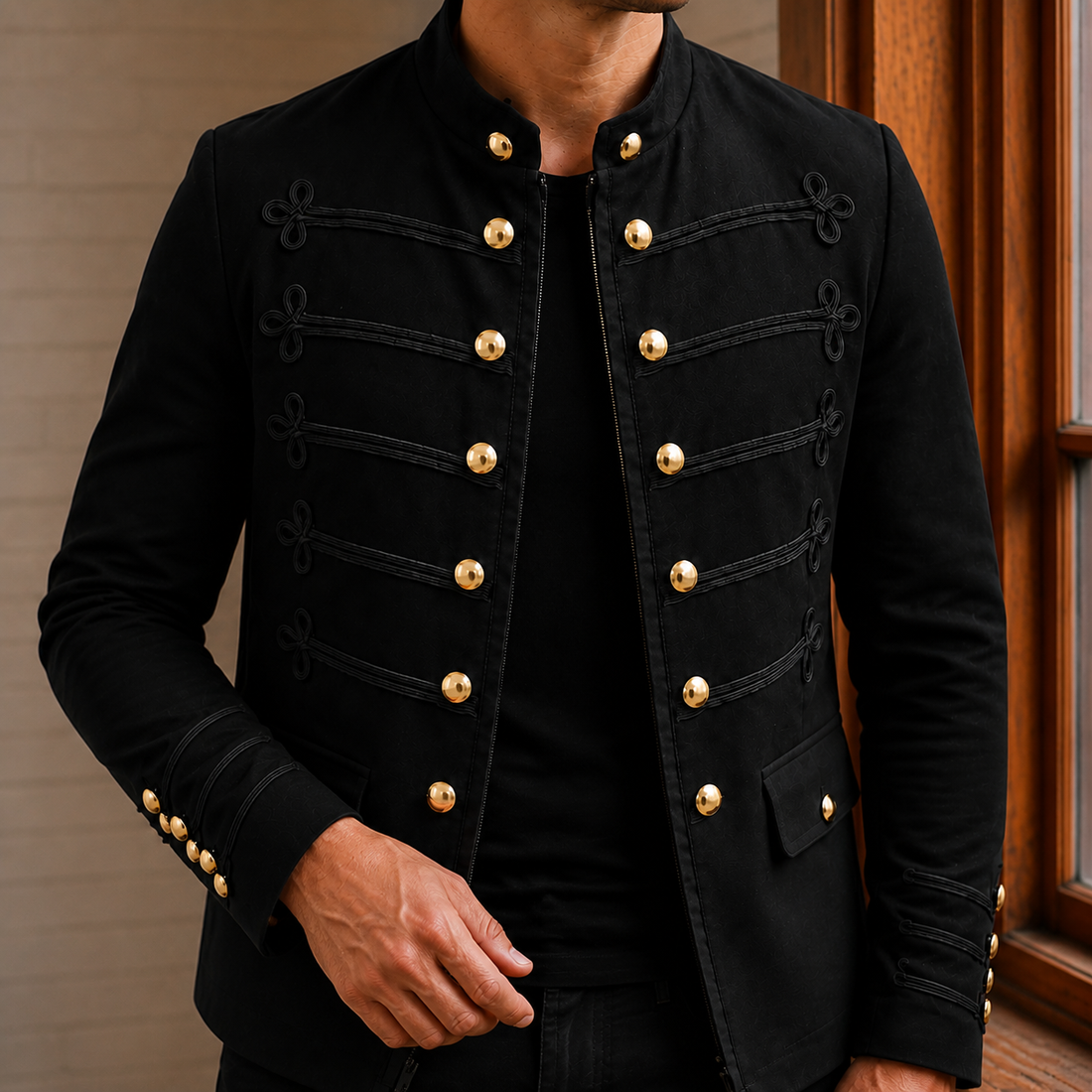 Nolan Military Jacket - Lead Product Detail