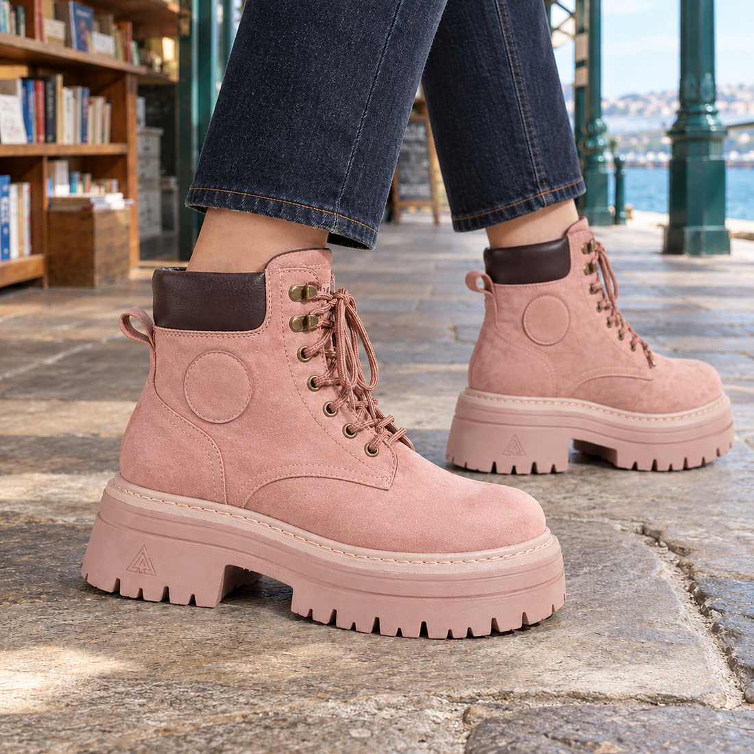 Gonzaga Platform Boots - Pink
