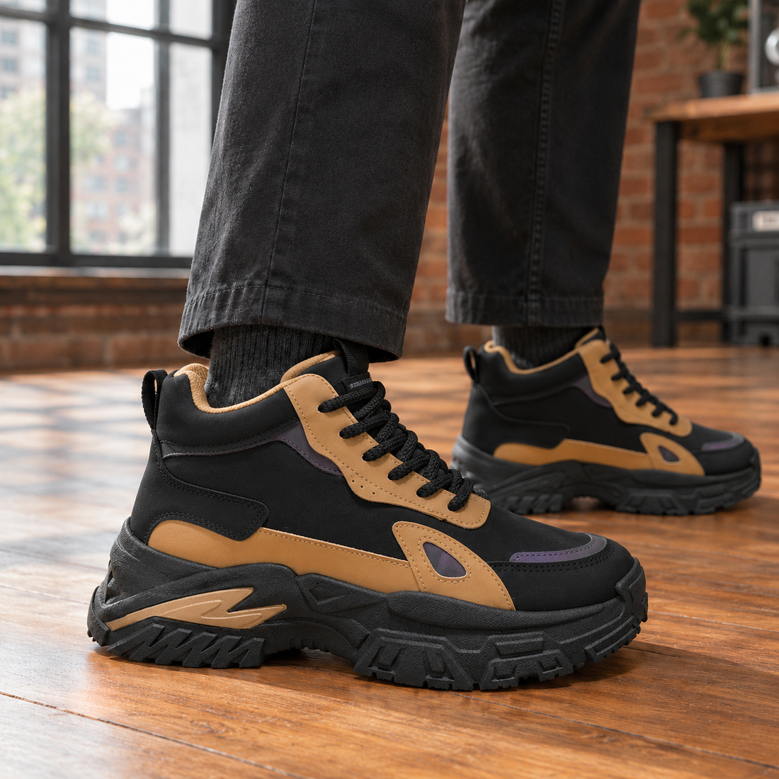 Napoli Chunky Sneakers - Black