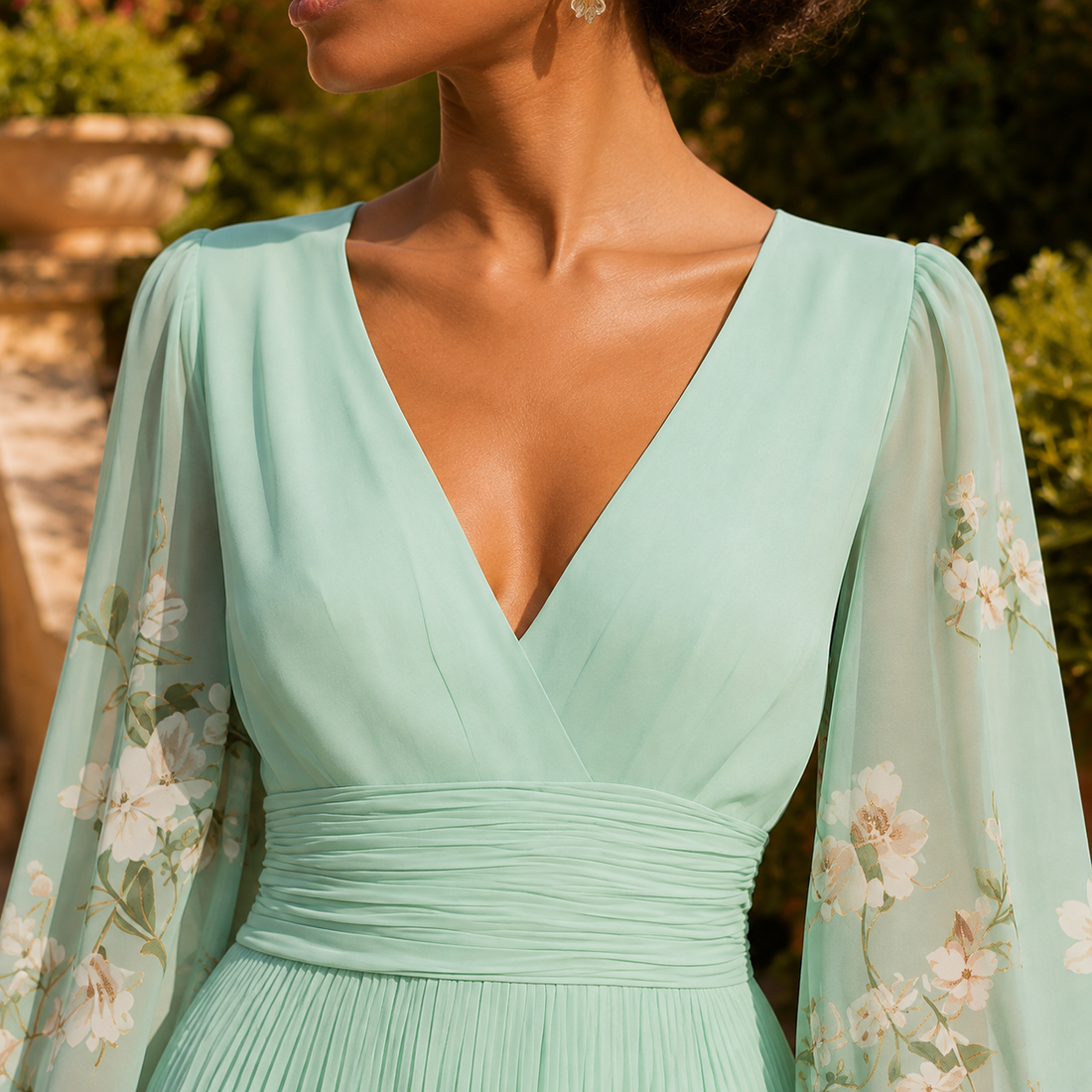 Soraya Pleated Midi Dress - Lead Product Detail