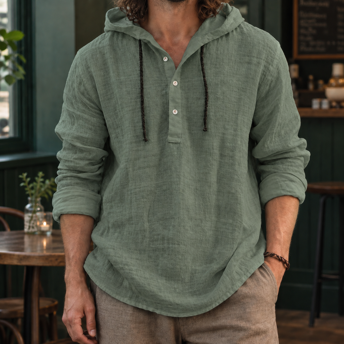 Gustave Hooded Hoodie - Green