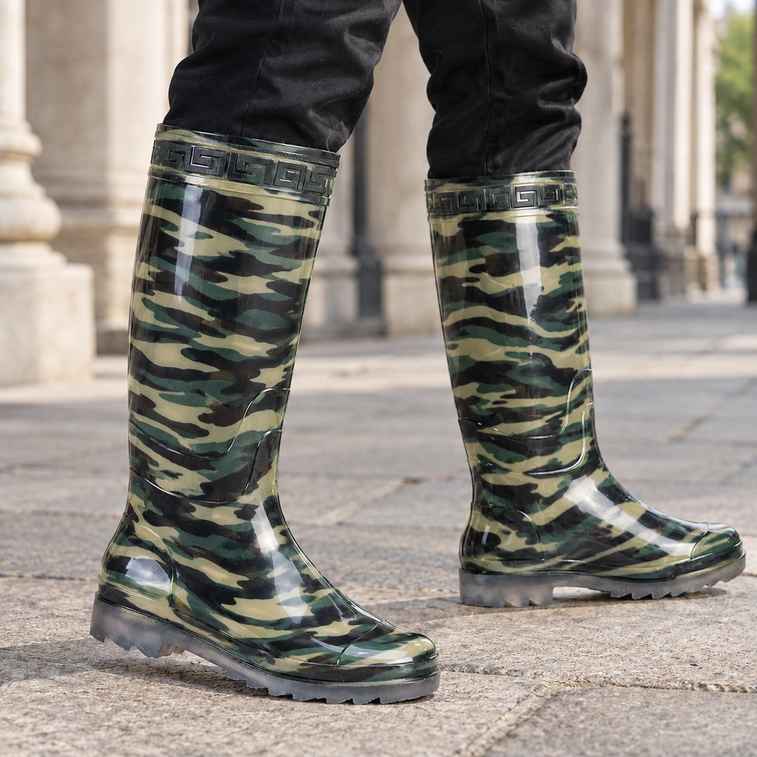Quirini Tall Rain Boots - Camouflage