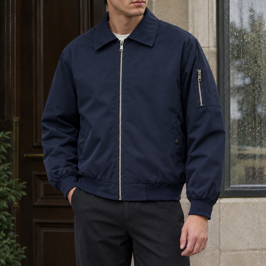 Gilles-Cole Utility Jacket - Navy Blue