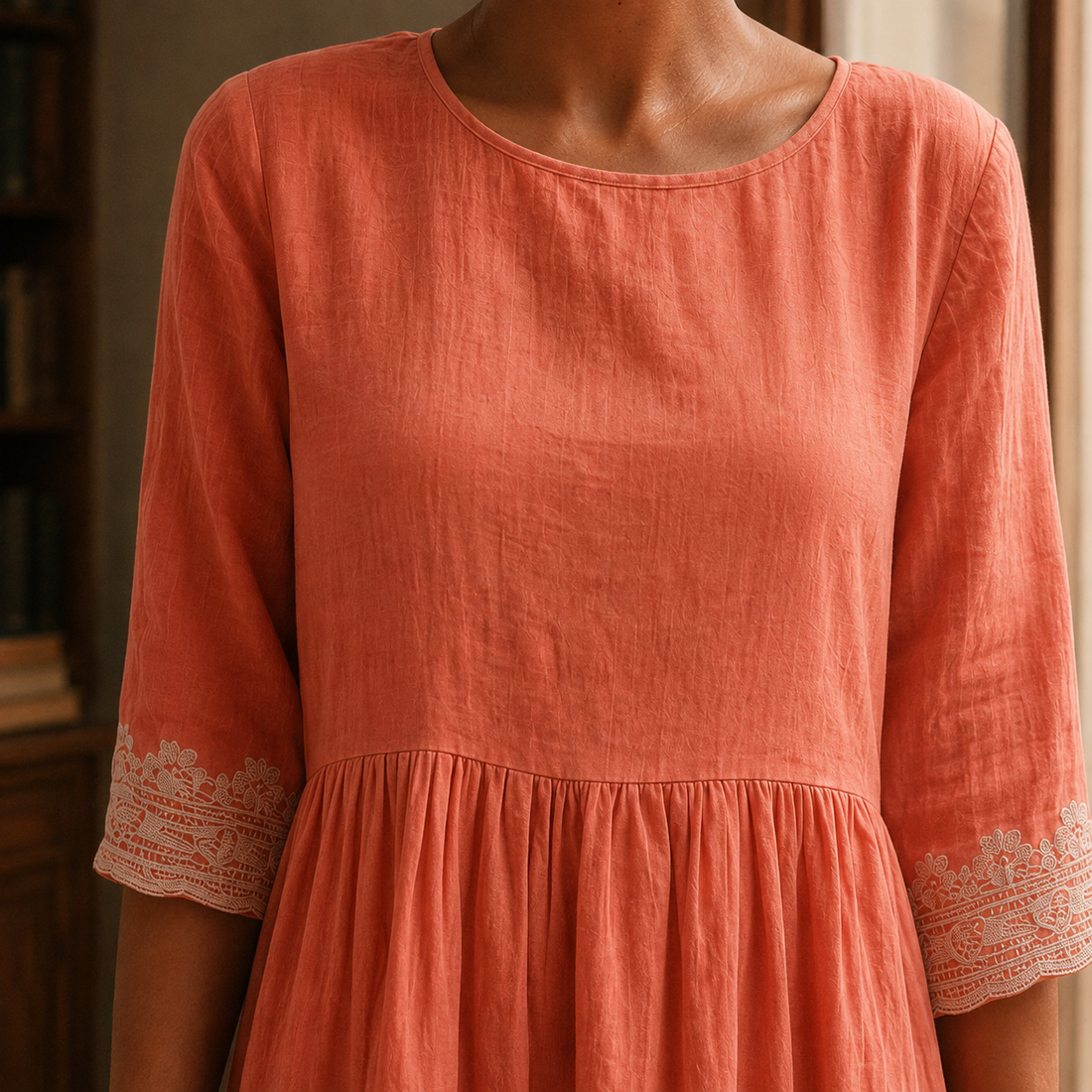 Romy Embroidered Midi Dress - Lead Product Detail