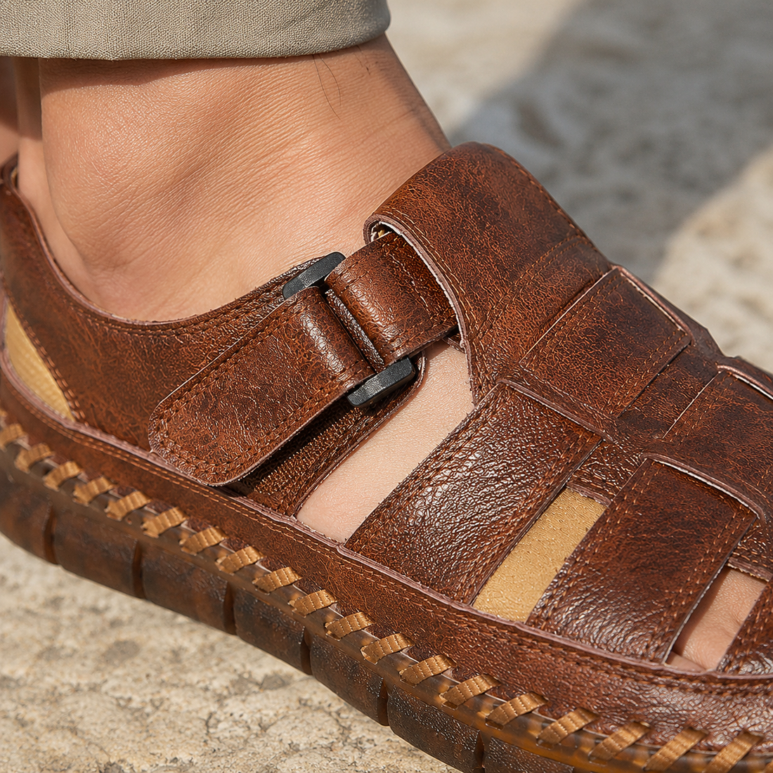 Messina Fisherman Sandals - Lead Product Detail