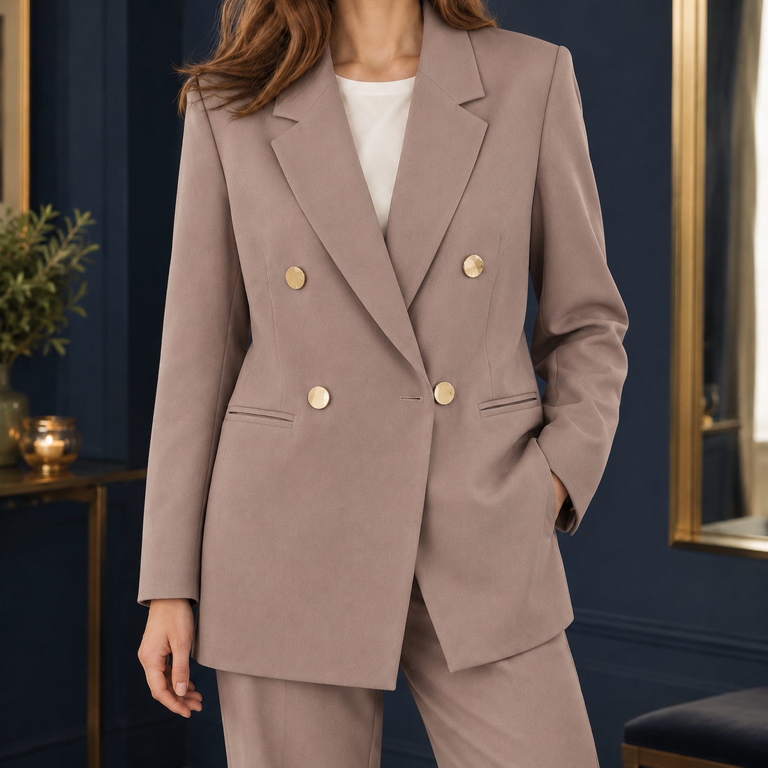 Armelle Tailored Blazer - Taupe