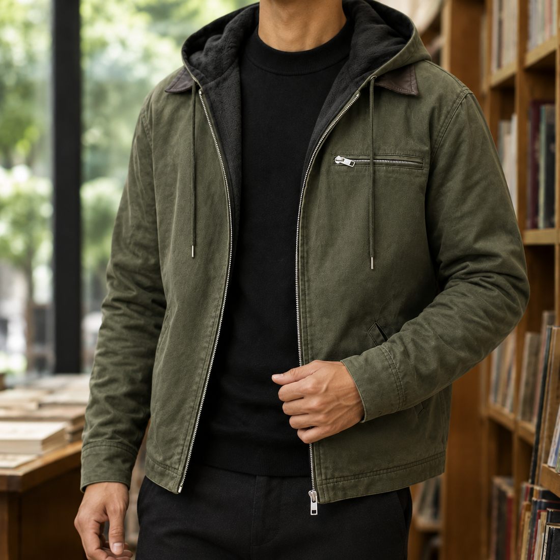 Graham Fleece Lined Jacket - Green