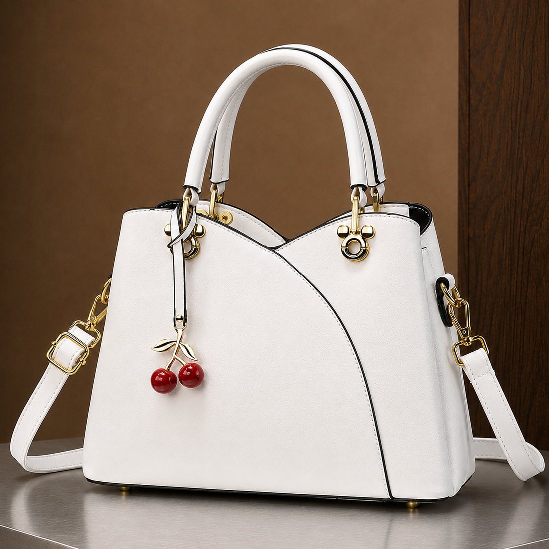 Chianti Cherry Handbag - Valkoinen