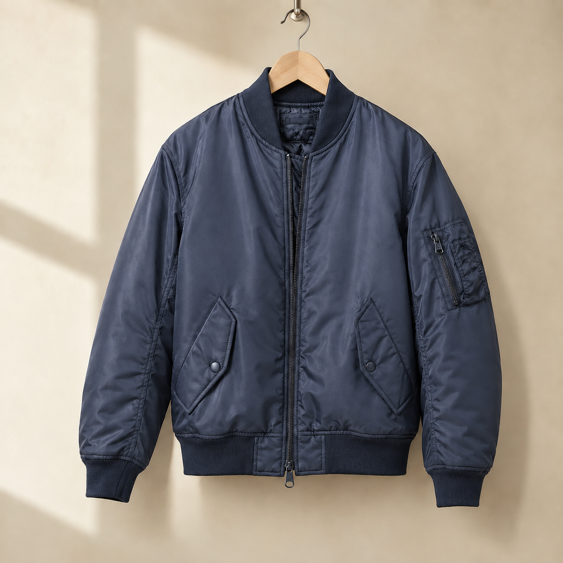 Laurence Flight Jacket - Navy Blue