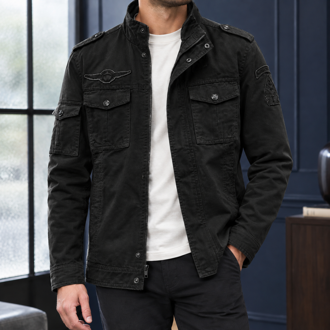 Raoul Utility Jacket - Black