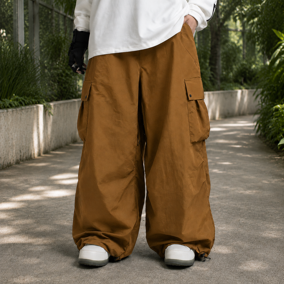 Damian Baggy Cargo Pants - Brown