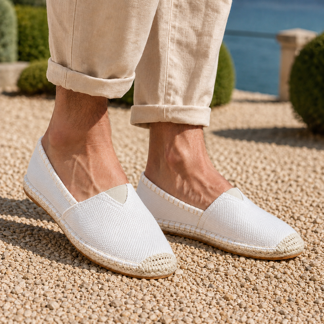 Santoro Slip-On Espadrilles - White