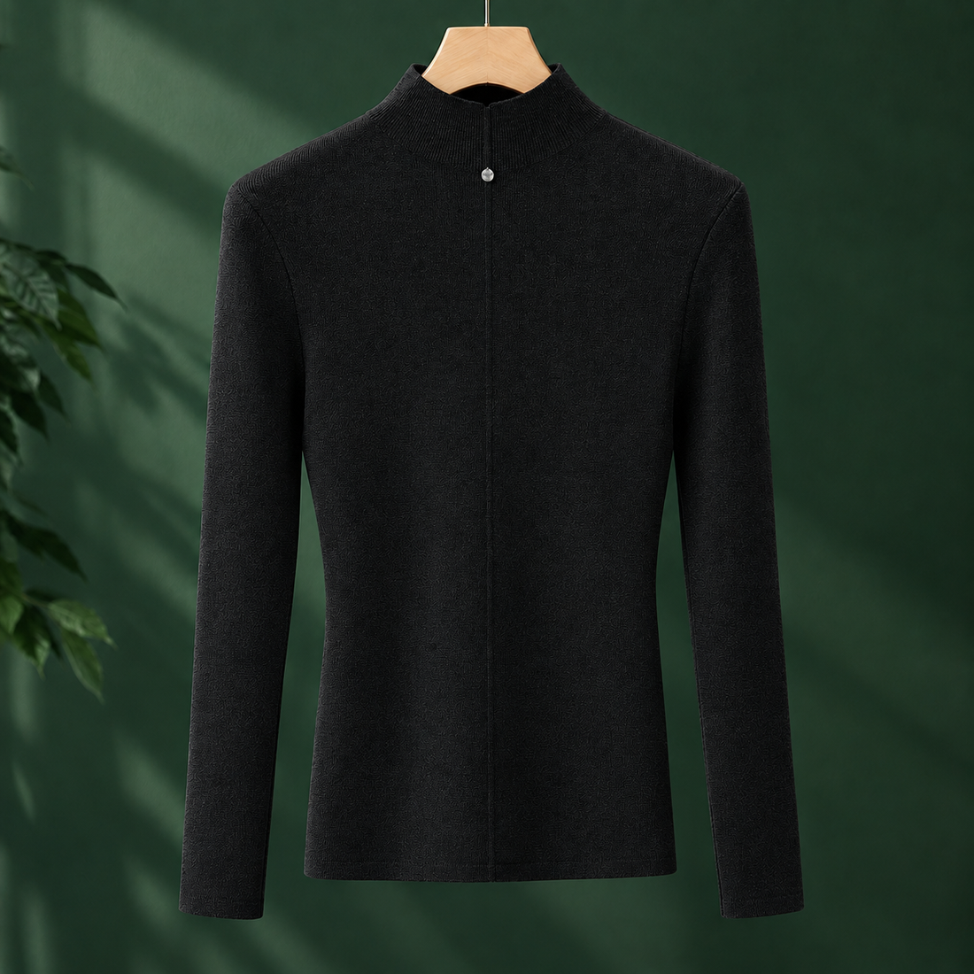 Octavia Mock Neck Sweater - Black