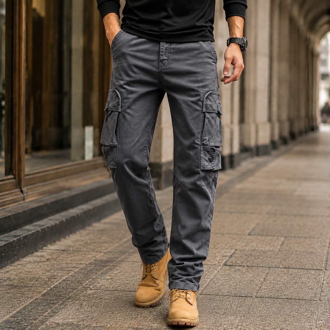 Rowan Relaxed Cargo Pants - Gray