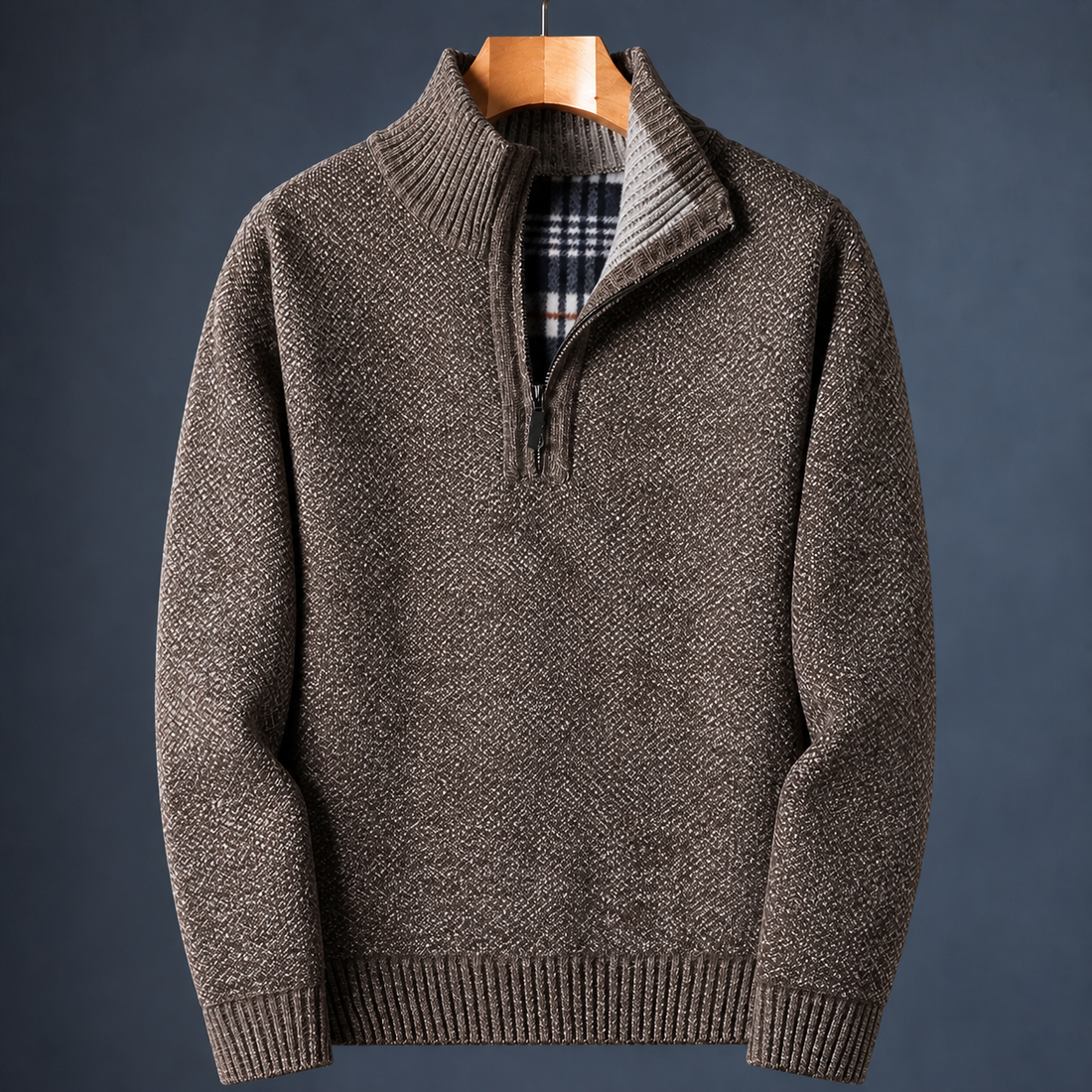 Torin Quarter-Zip Sweater - Brown