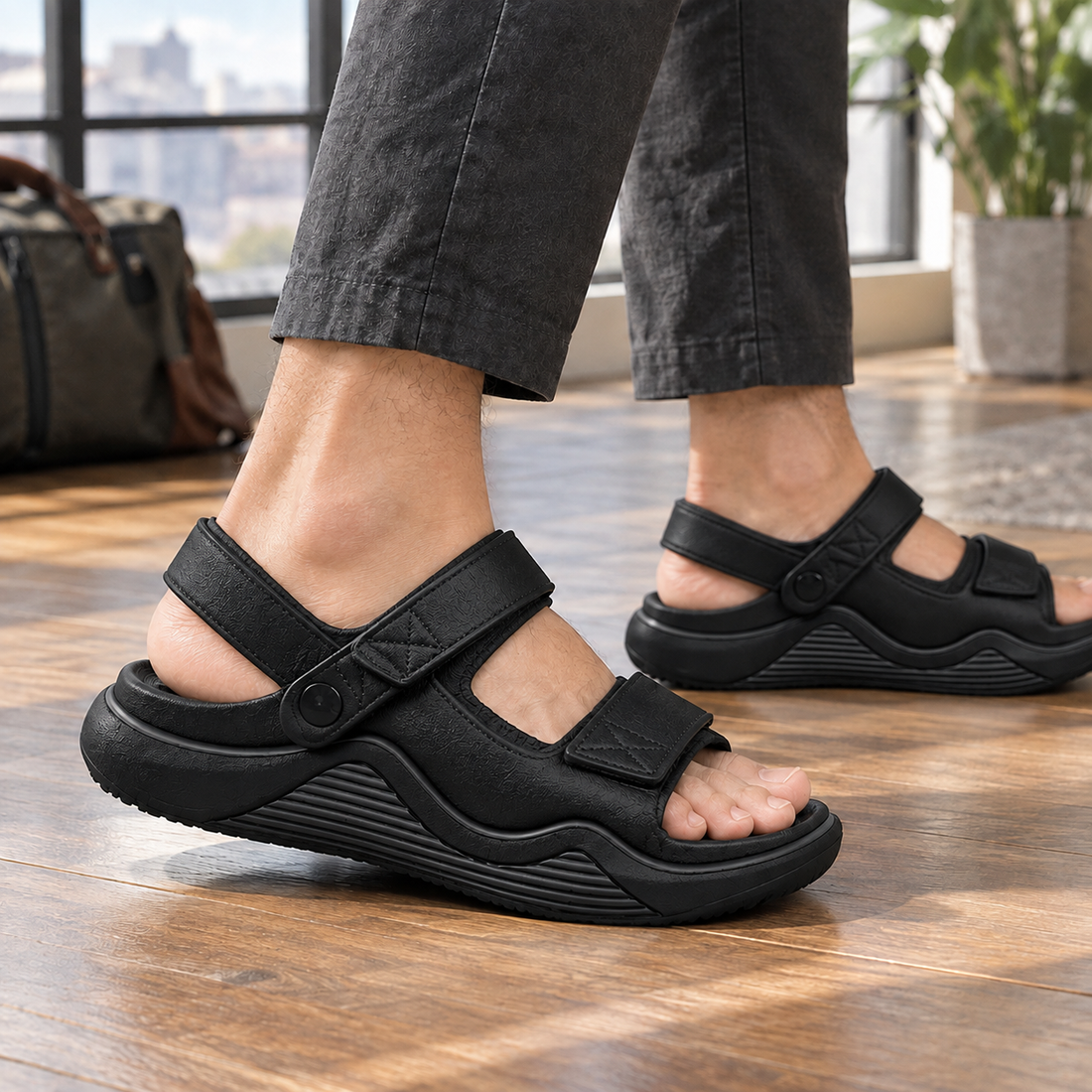 Lecco Convertible Sandals - Black