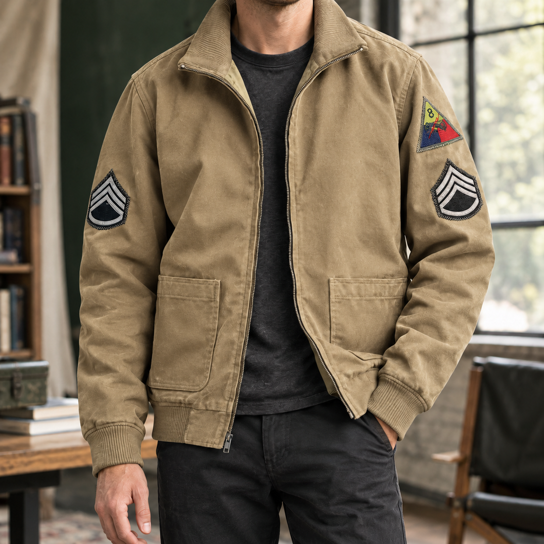 Hendrik Military Jacket - Khaki