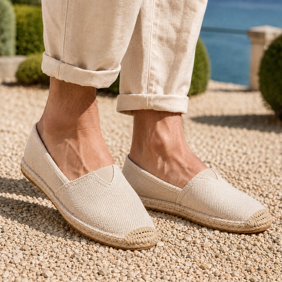 Santoro Slip-On Espadrilles - Beige