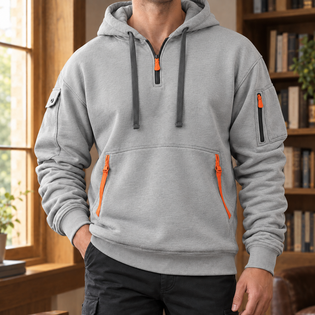 Chandler Utility Hoodie - Light Gray