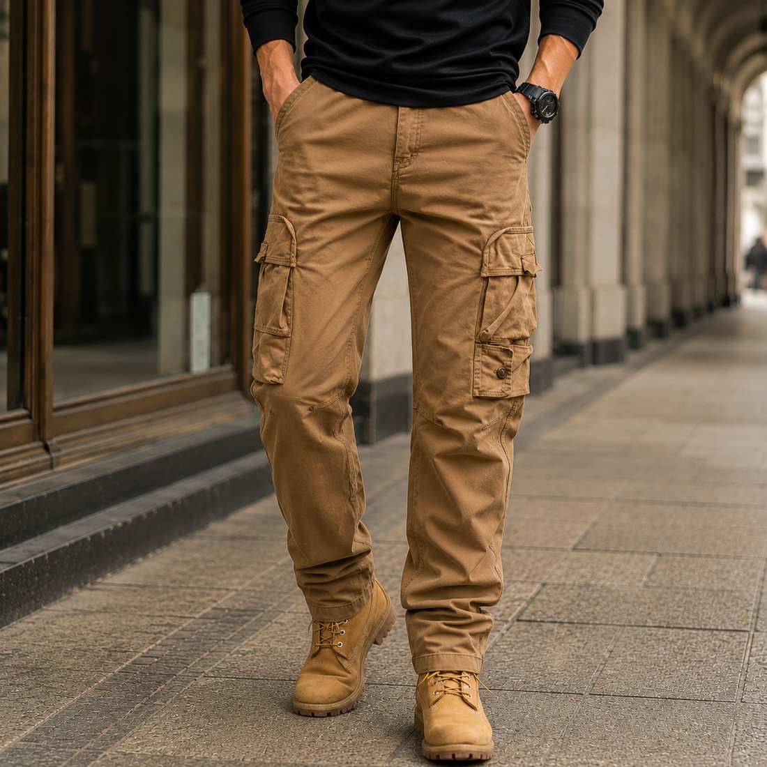 Rowan Relaxed Cargo Pants - Khaki